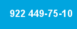 922 449-75-10 922 449-75-10